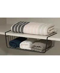 Vintiquewise Hanging Under Shelf Metal Storage Basket, Set of 2