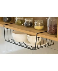 Basicwise Hanging Under Shelf Metal Storage Basket