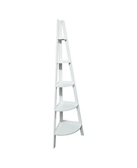Yu Shan 5-Shelf Corner Ladder Bookcase