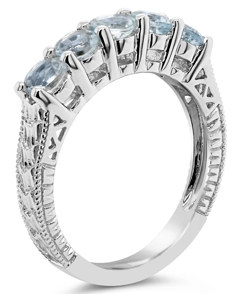 Blue Topaz (1-1/2 ct. t.w.) Ring Sterling Silver (Also Available Other Birthstones)