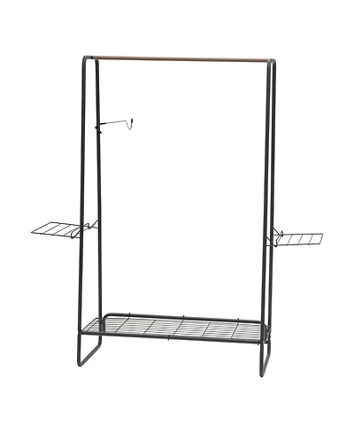 Iris Metal Freestanding Garment Rack with 3 Shelves