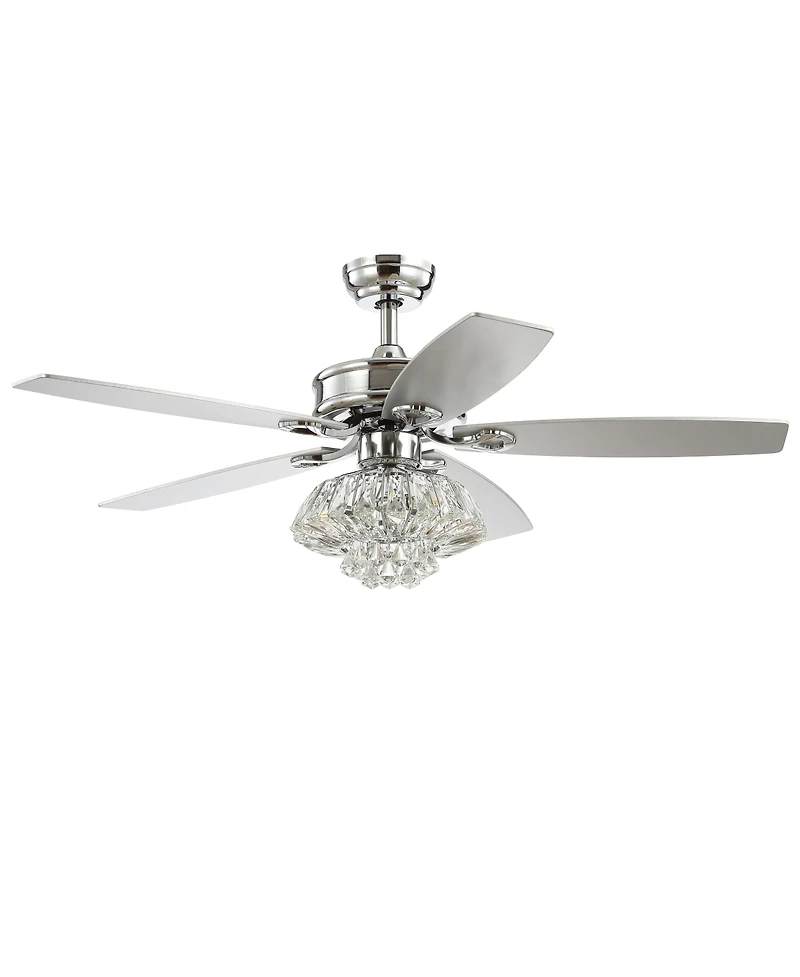 Kate 48" 3-Light Glam Crystal Drum Led Ceiling Fan with Remote