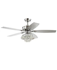 Kate 48" 3-Light Glam Crystal Drum Led Ceiling Fan with Remote