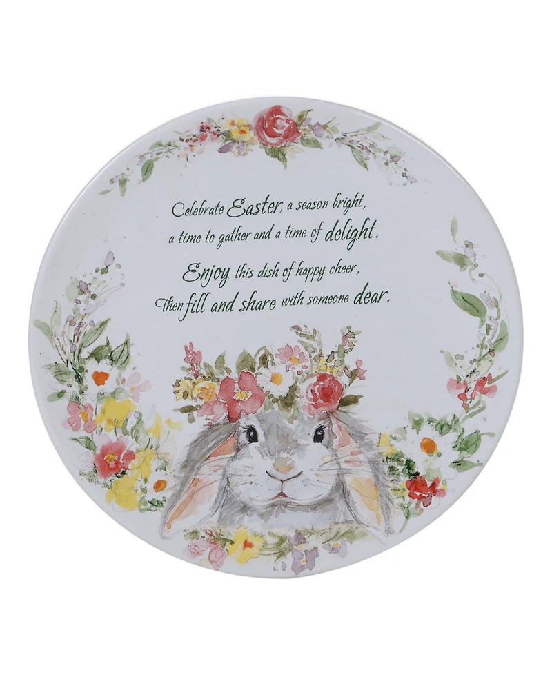 Certified International Sweet Bunny Round Pass Along Plate