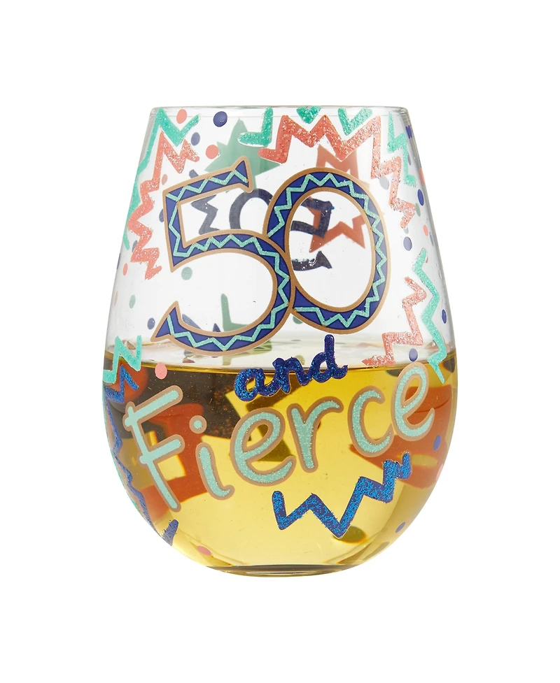 Enesco Lolita 50 and Fierce Stemless Wine Glass