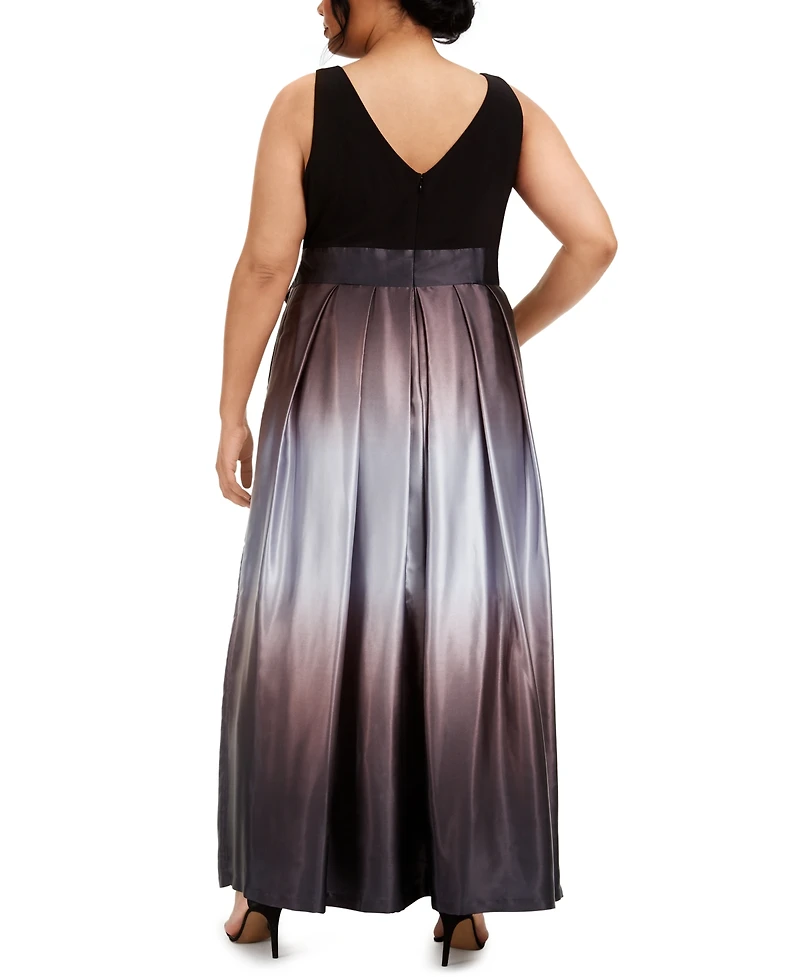 Sl Fashions Plus Ombre A-Line Gown