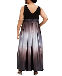 Sl Fashions Plus Ombre A-Line Gown