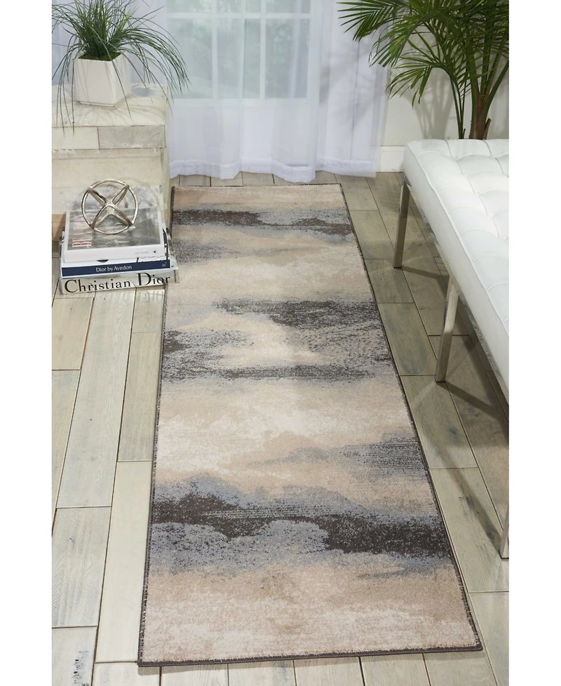 Long Street Looms Samuel SAM06 Driftwood 2'2" x 10' Runner Rug