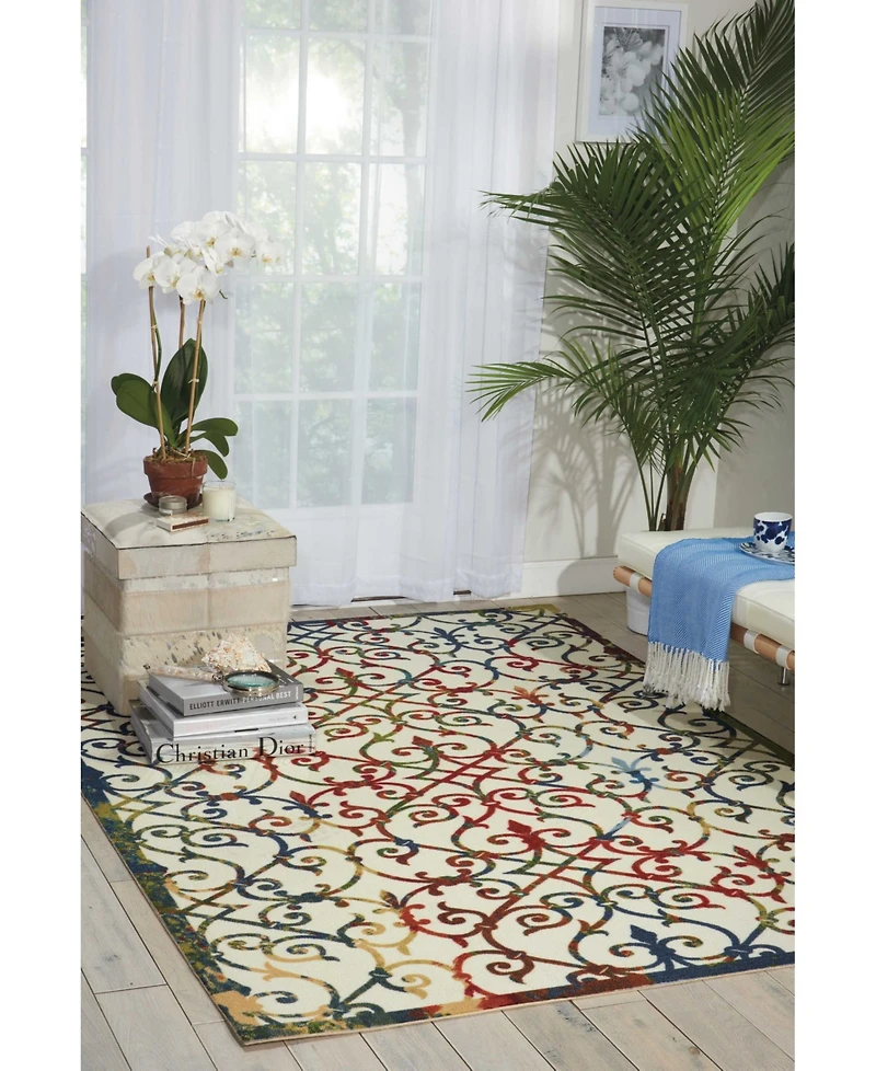 Long Street Looms Backyard BAC093 Multi 7'9" x 10'10" Outdoor Area Rug