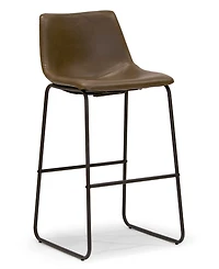 Glamour Home Set of 2 Adan Iron Frame Bar Stool
