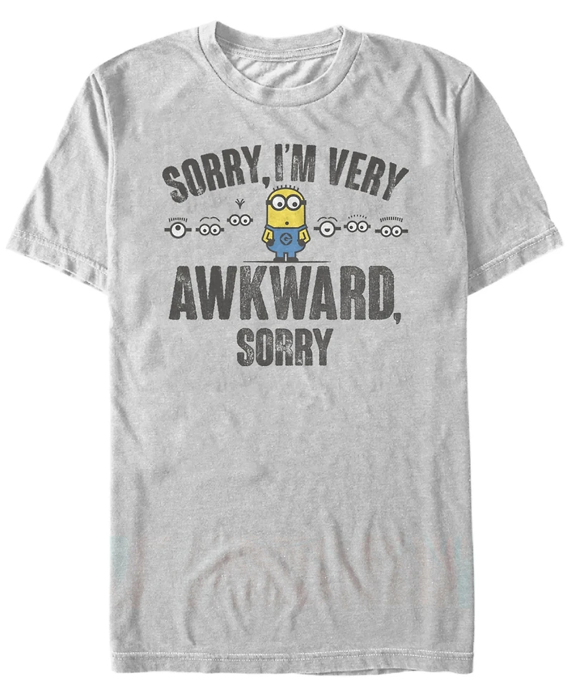 Fifth Sun Minions Men's Sorry I'm Awkward Short Sleeve T-Shirt