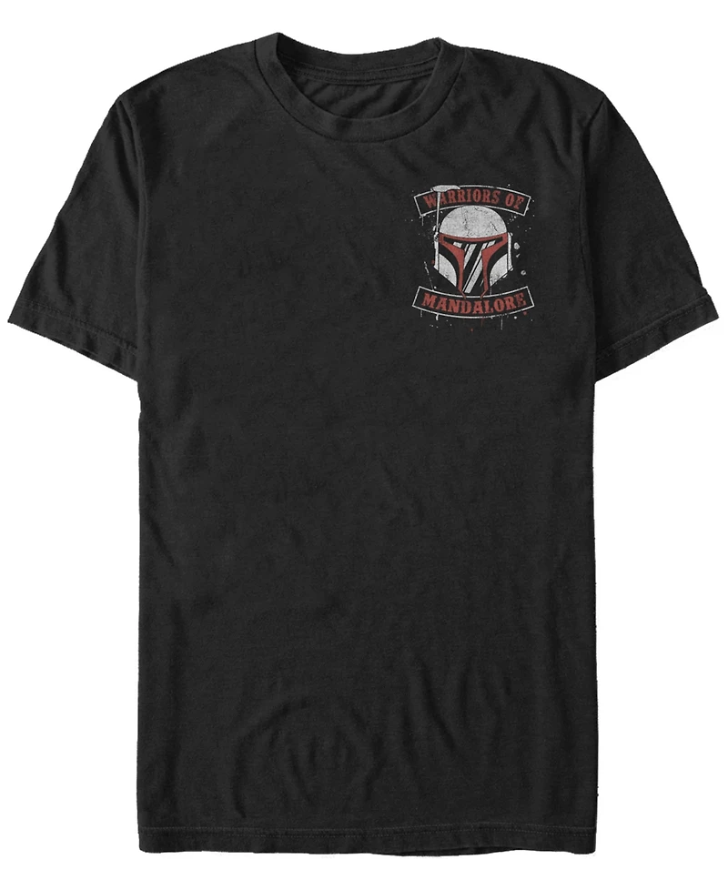 Fifth Sun Star Wars Men's Boba Mandalore Warrior Left Chest Short Sleeve T-Shirt