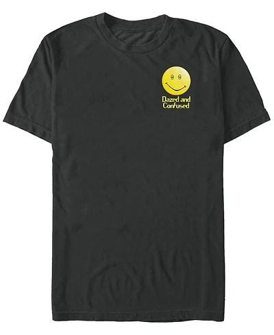 Fifth Sun Dazed and Confused Men's Left Chest Smiley Face Short Sleeve T-Shirt