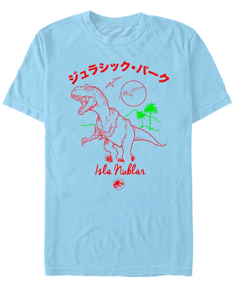 Fifth Sun Jurassic Park Men's Kanji Isla Nublar Short Sleeve T-Shirt