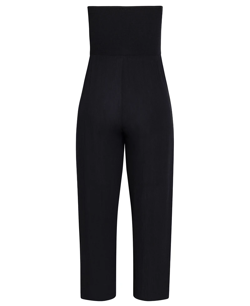 City Chic Plus Smocked Jumpsuit