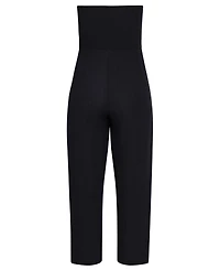 City Chic Plus Smocked Jumpsuit