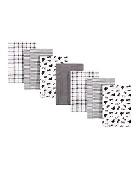 Little Treasure Baby Boy Cotton Flannel Burp Cloths 7pk, Gentleman, One Size