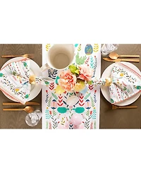 Design Imports Easter Folk Garden Embellished Table Runner, 14 x 72"