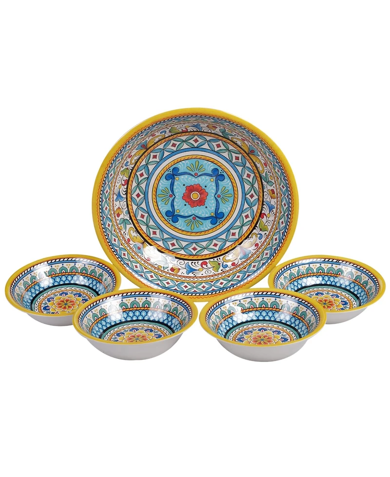 Certified International Portofino 5-Pc. Melamine Salad/Serving Set