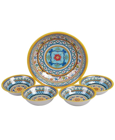 Certified International Portofino 5-Pc. Melamine Salad/Serving Set
