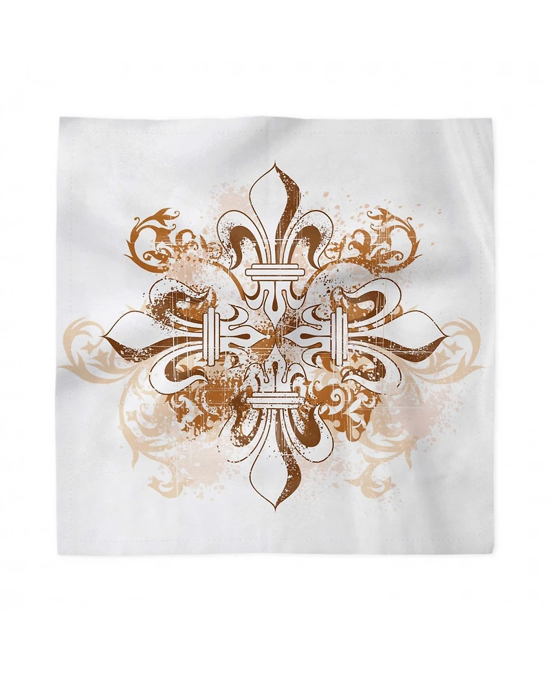 Ambesonne Fleur De Lis Set of 4 Napkins, 12" x 12"