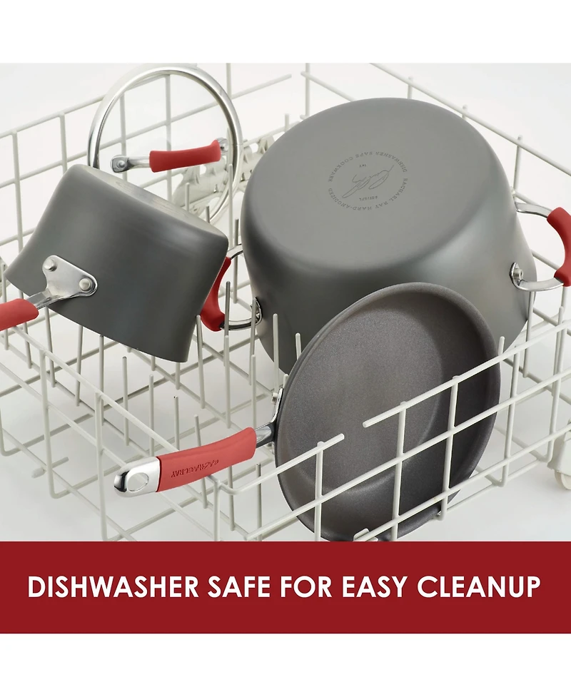 Rachael Ray Cucina Hard-Anodized 11" Deep Square Grill Pan