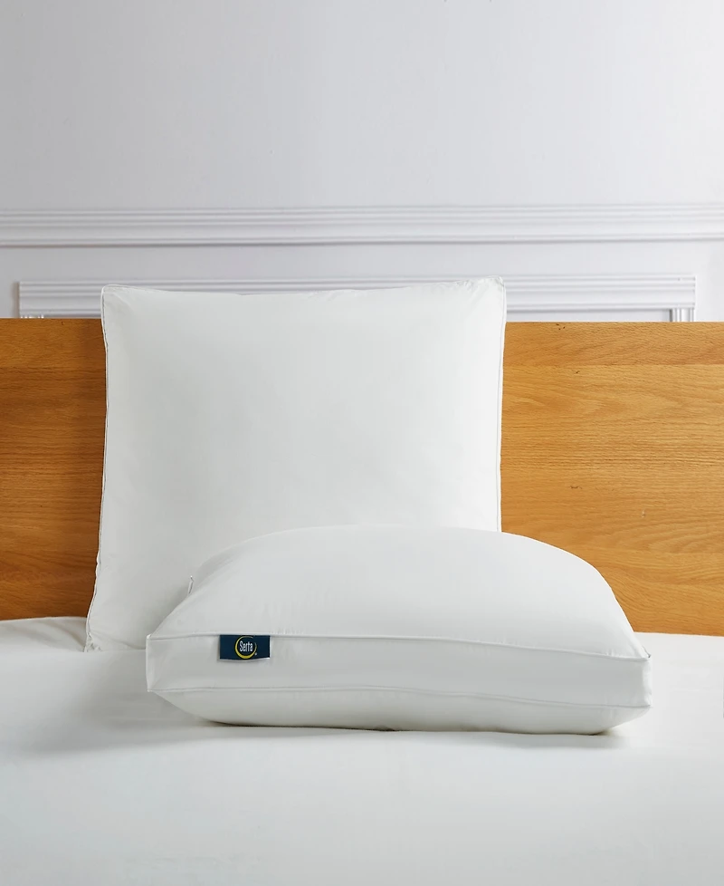 Serta White Goose Feather & Down Fiber Side Sleeper 2-Pack Pillow, King