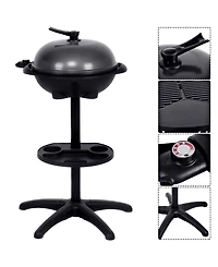 Costway Electric Bbq Grill 1350W Non-stick 4 Temperature Setting Outdoor