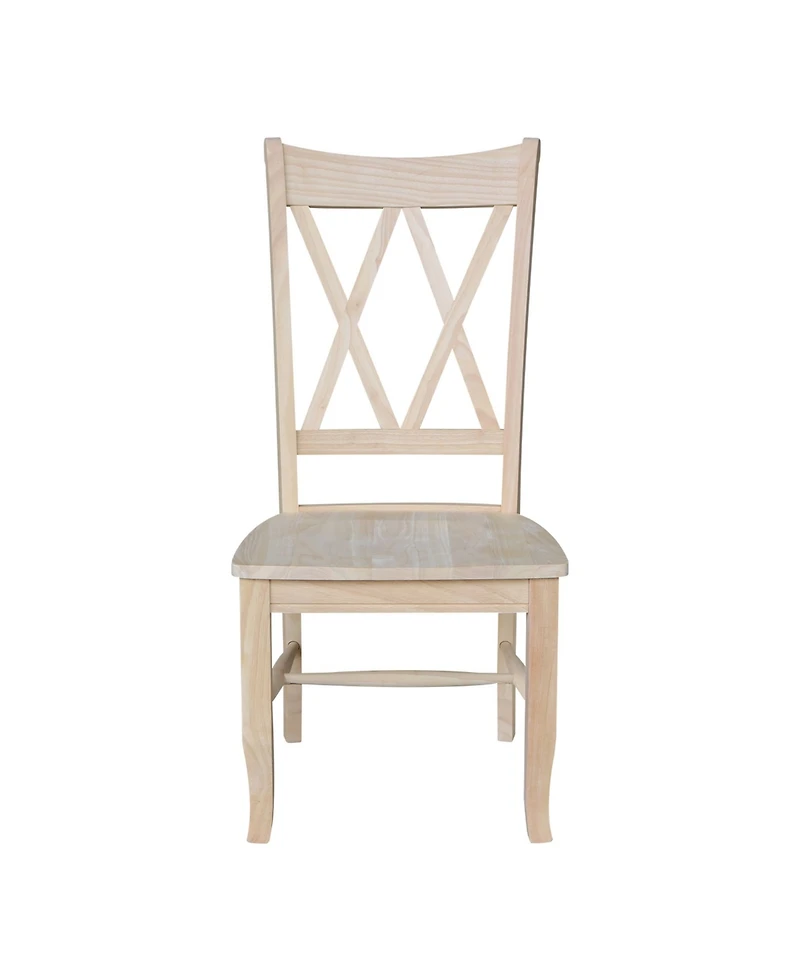 International Concepts Double X-Back Chairs, Set of 2