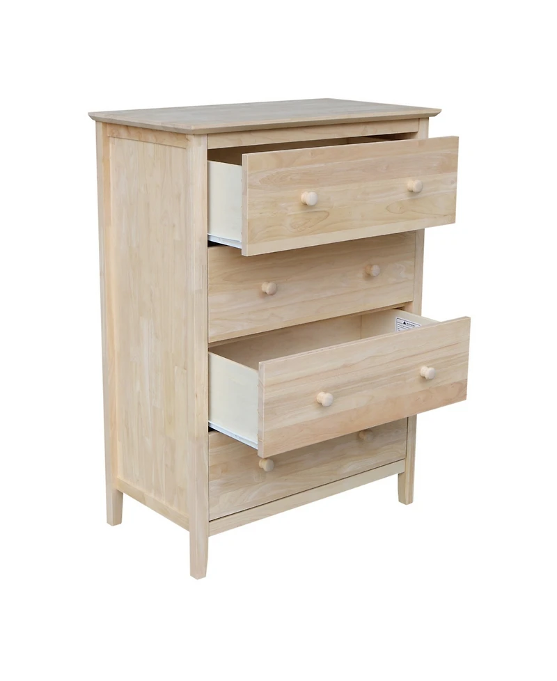 International Concepts Chest with 4 Drawers