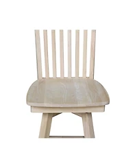 International Concepts Mission Bar Height Stool with Swivel and Auto Return