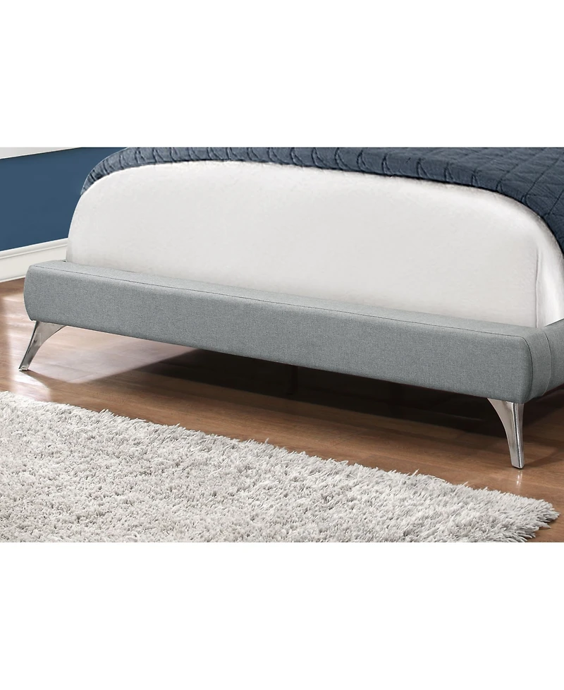 Monarch Specialties Bed - Queen Size Linen with Legs
