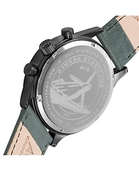 Avi-8 Men's Hawker Hurricane Chronograph Dark Green Genuine Leather Strap Watch 42mm