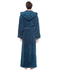 Arus Men's Thick Full Ankle Length Hooded Turkish Cotton Bathrobe