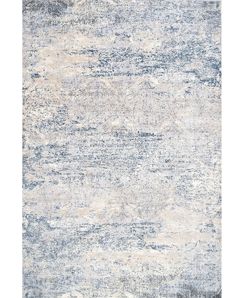 nuLoom Terra Twilight Tribal Distressed Silver 8' x 10' Area Rug