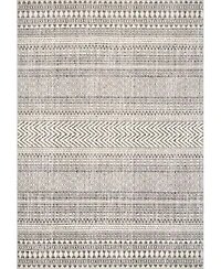 Nuloom Creek Striped Antonella Gray Area Rug