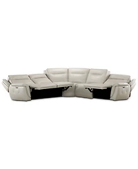 Lenardo 5-Pc. Leather Sectional with Power Motion Recliners