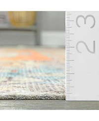 nuLoom Collina Milana Medallion Faded Orange 5'3" x 7'7" Area Rug