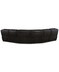 Lenardo 5-Pc. Leather Sectional with Power Motion Recliners