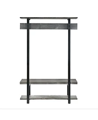 Alaterre Furniture Pomona Entryway Hall Tree with Bench, Shelves and Coat Hooks