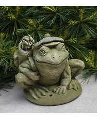 Campania International Golfer Frog Garden Statue
