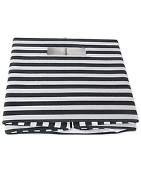 Design Imports Polyester Cube Pinstripe Square