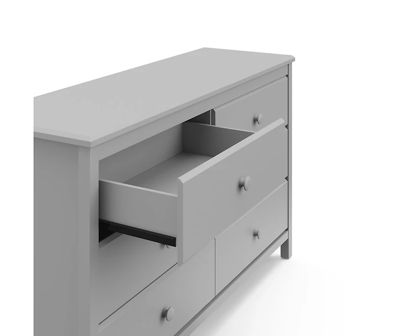 Storkcraft Alpine 6 Drawer Dresser - Nursery, Kids & Bedroom Storage Dresser