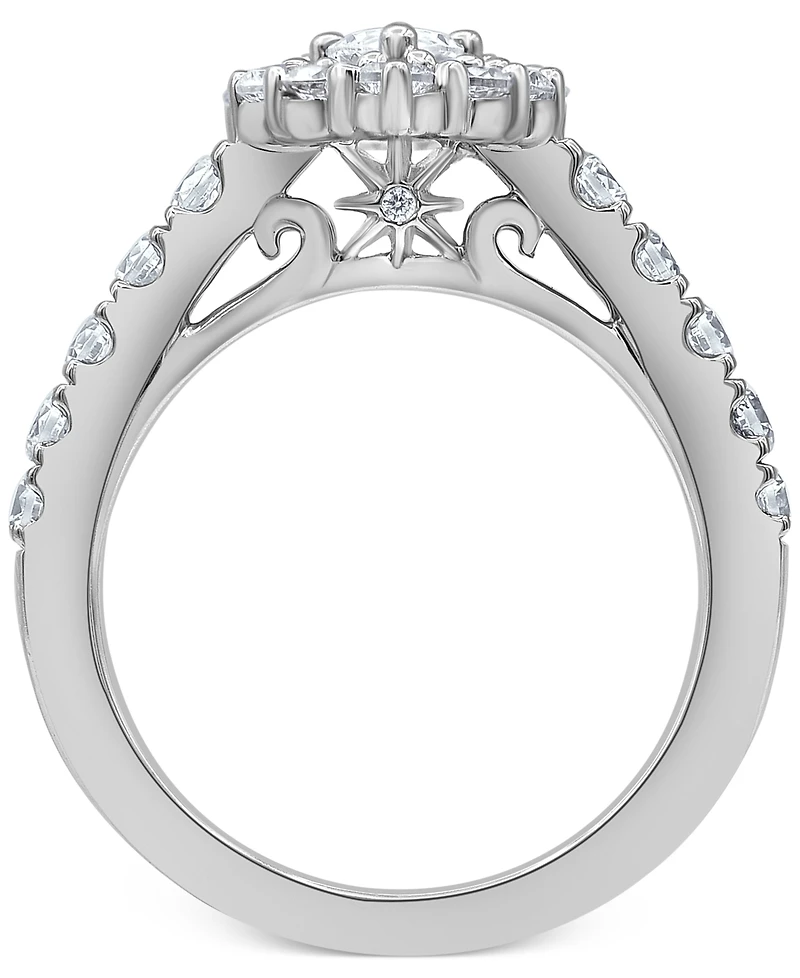Certified Diamond Pear Halo Bridal Set (2 ct. t.w.) in 18k White, Yellow or Rose Gold