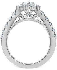 Certified Diamond Pear Halo Bridal Set (2 ct. t.w.) in 18k White, Yellow or Rose Gold