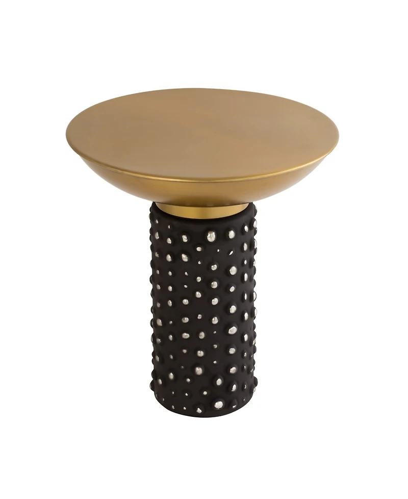 Tov Furniture Blaze Glass and Brass Side Table