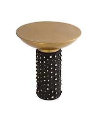 Tov Furniture Blaze Glass and Brass Side Table