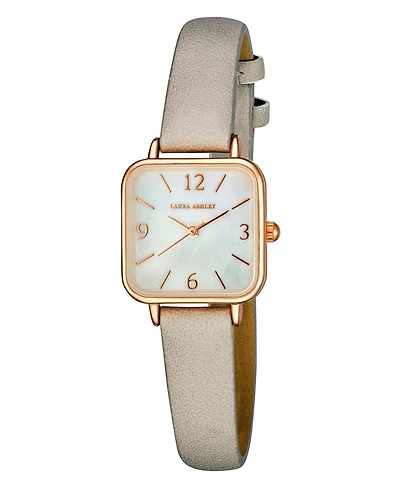 Laura Ashley Women's Gray Polyurethane Strap Watch 24mm