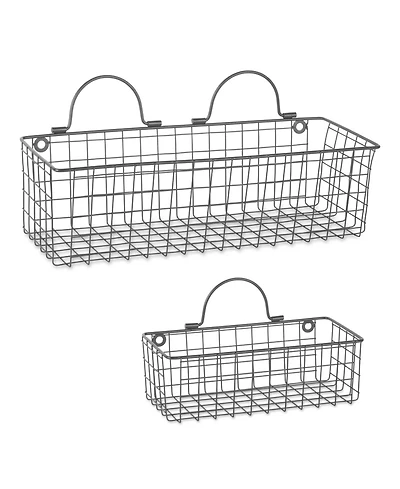 Design Imports Wire Wall Basket Set of 2