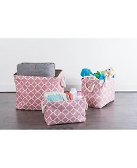 Design Imports Polyester Bin Lattice Rectangle Medium
